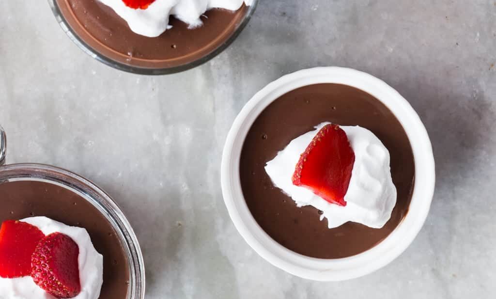 A picture of chocolate pudding.