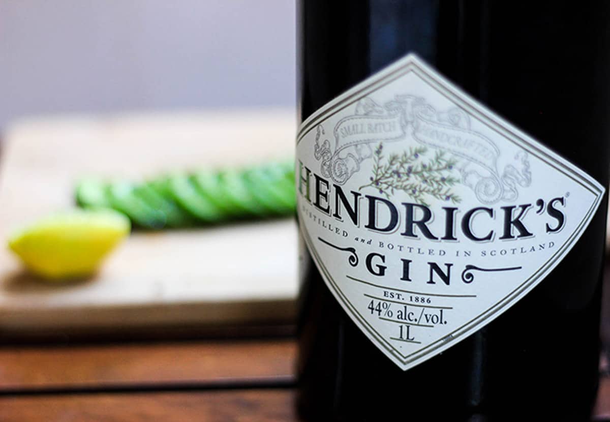 A picture of Hendrick's Gin for Sparkling Cucumber Chili Gin.