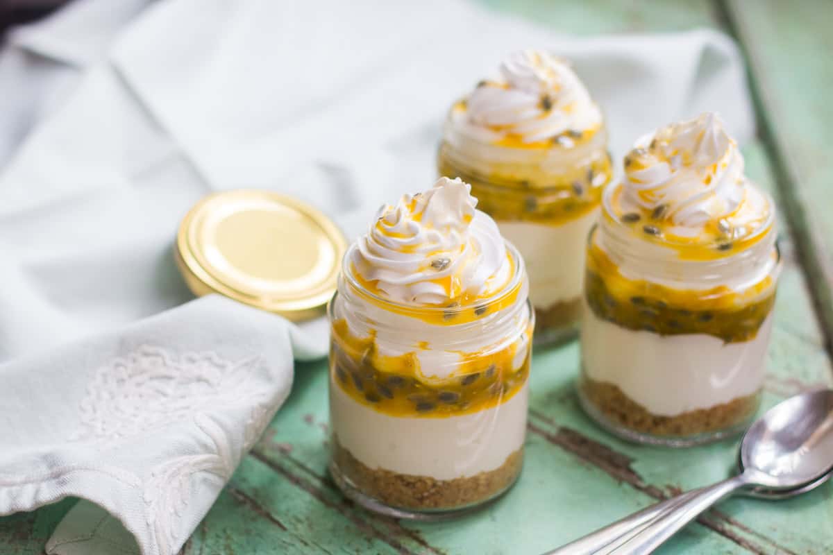 The cheesecake served in jars - which makes it really portable.