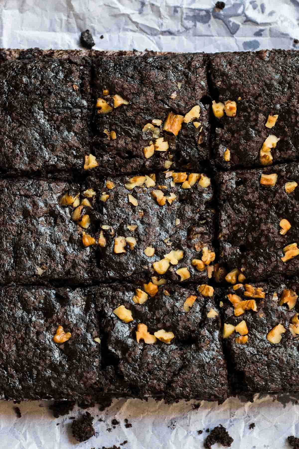 Eggless brownies - fresh out of the oven!