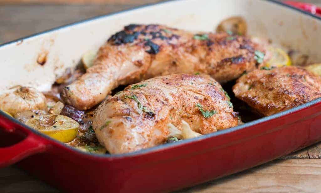 The Sumac Chicken full of Middle Eastern flavors.