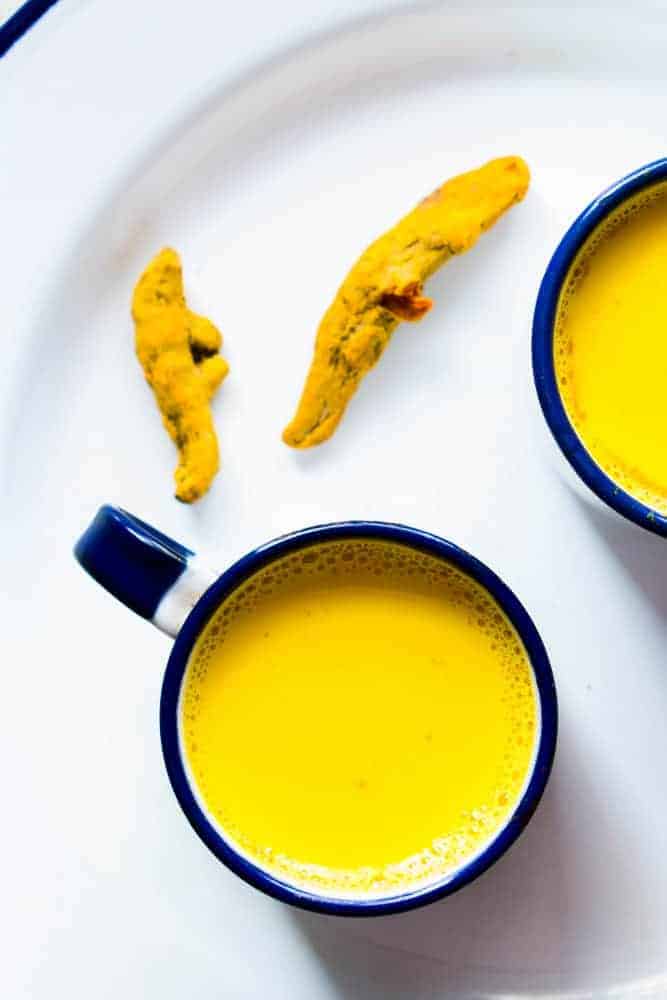 Golden Turmeric Milk or Haldi Doodh is a powerful Ayurvedic Indian drink with medicinal properties. We've been making it for generations and it's so important to make it the right way! It's a great immunity booster when suffering from cold, cough, sore throat, headaches, joint aches etc. It's best when made with milk, but you can use any plant based milk to make it vegan.