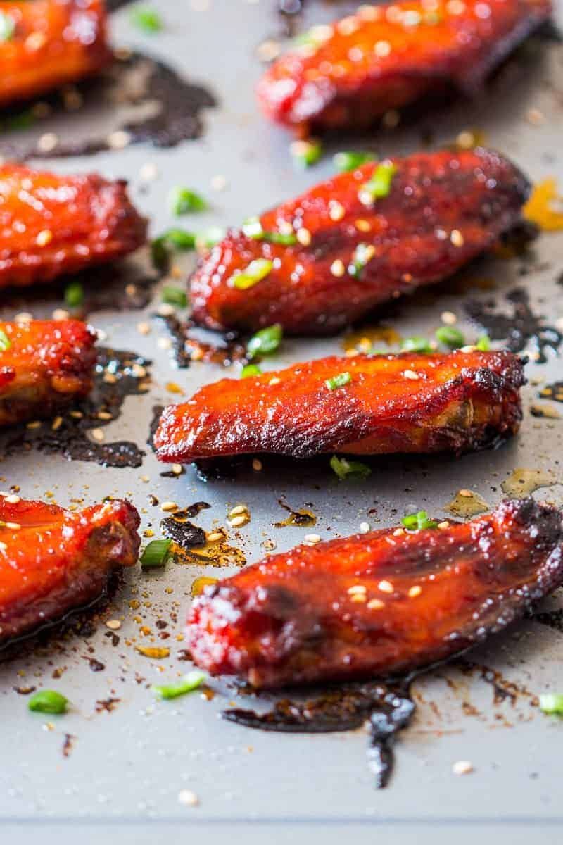 Spicy, crispy, full of umami and insanely addictive Korean baked gochujang chicken wings. You'll never go back to having wings any other way!