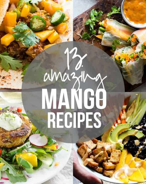 A collection of 13 insanely delicious savoury mango recipes that are sure to blow your mind if you've always had mangoes in sweet dishes. These recipes combine the juicy sweetness of mangoes with savoury ingredients to create a dish that's truly stellar and unforgettable!