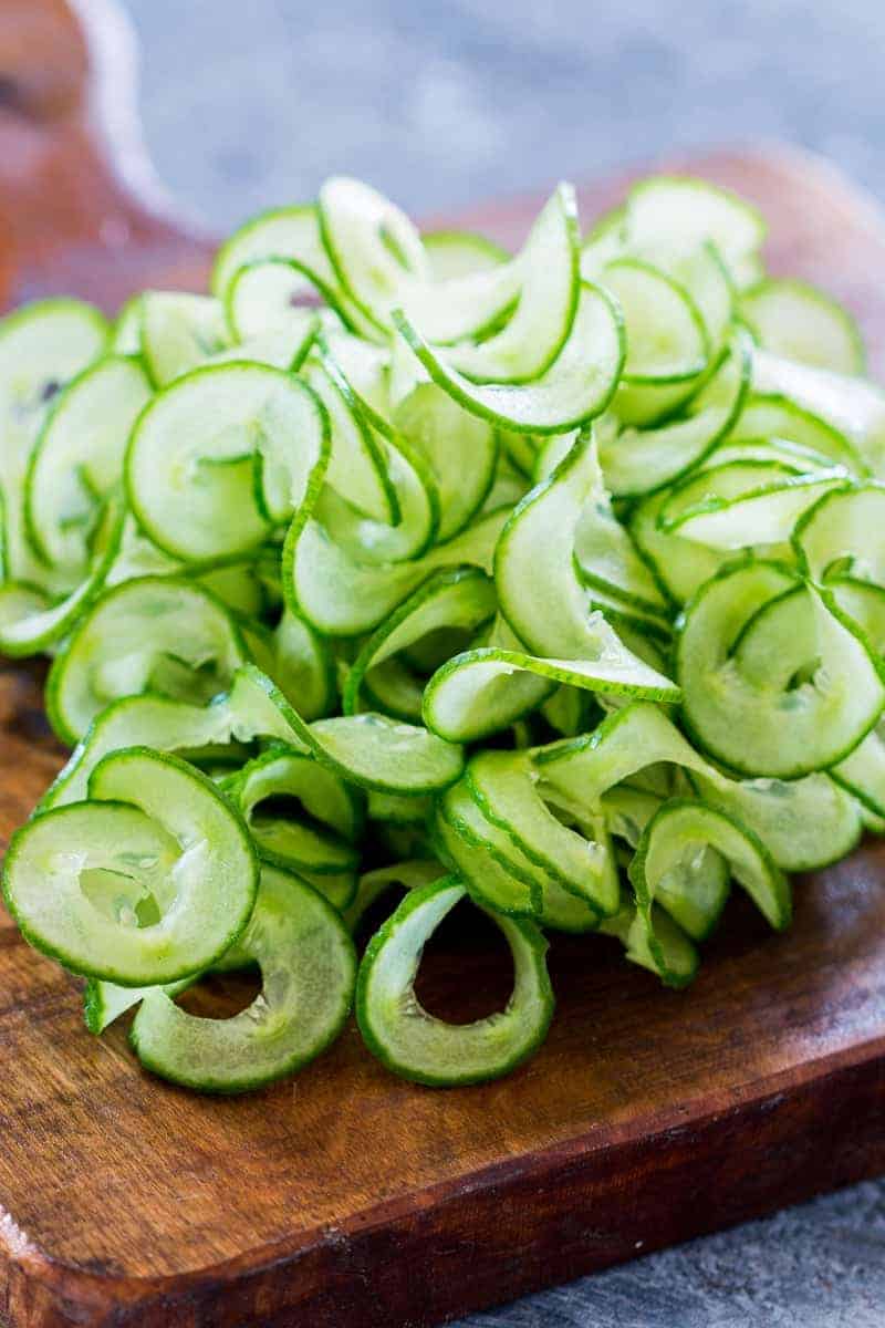 an image of spiralized cucumber