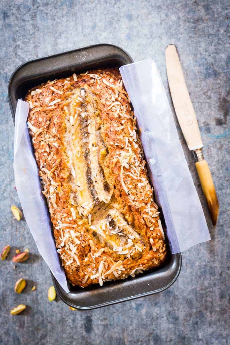 ou only need a few simple ingredients to make this healthy and super quick coconut pistachio banana bread. Moist, nutty and the perfect holiday snack.