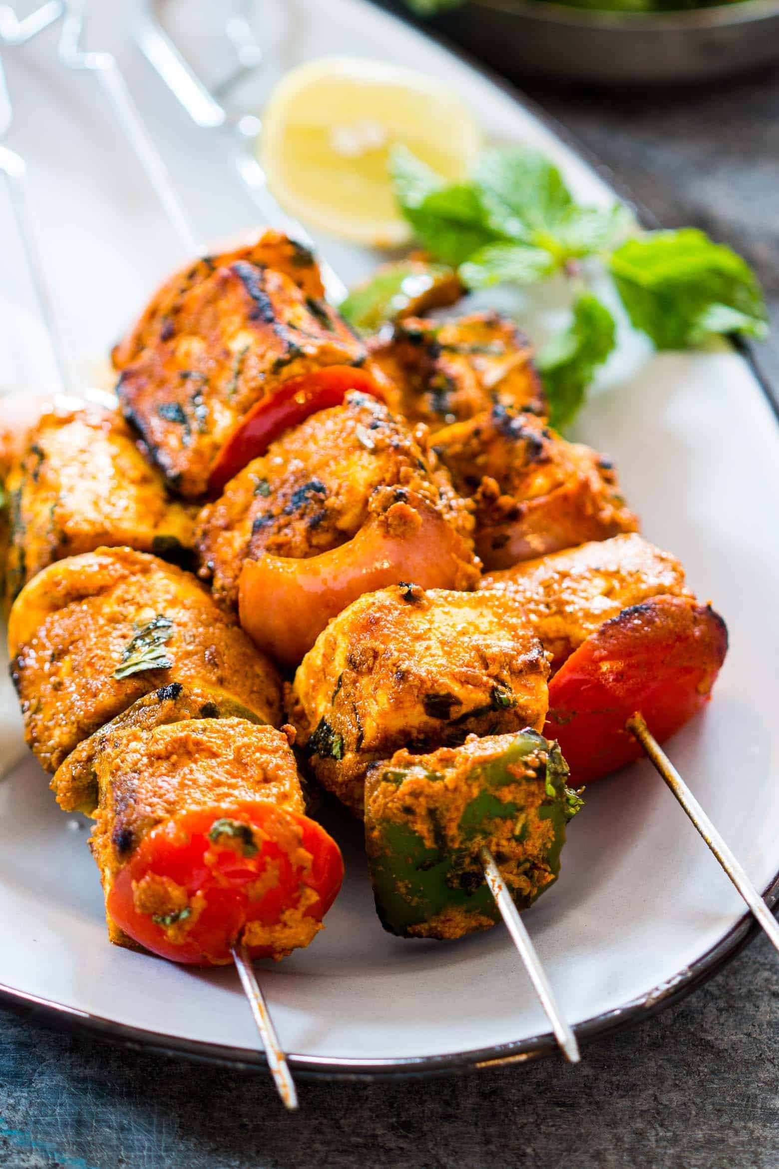 This is the best Tandoori Paneer Tikka in the oven you'll ever make at home! Same restaurant style taste, but roasted in the oven.