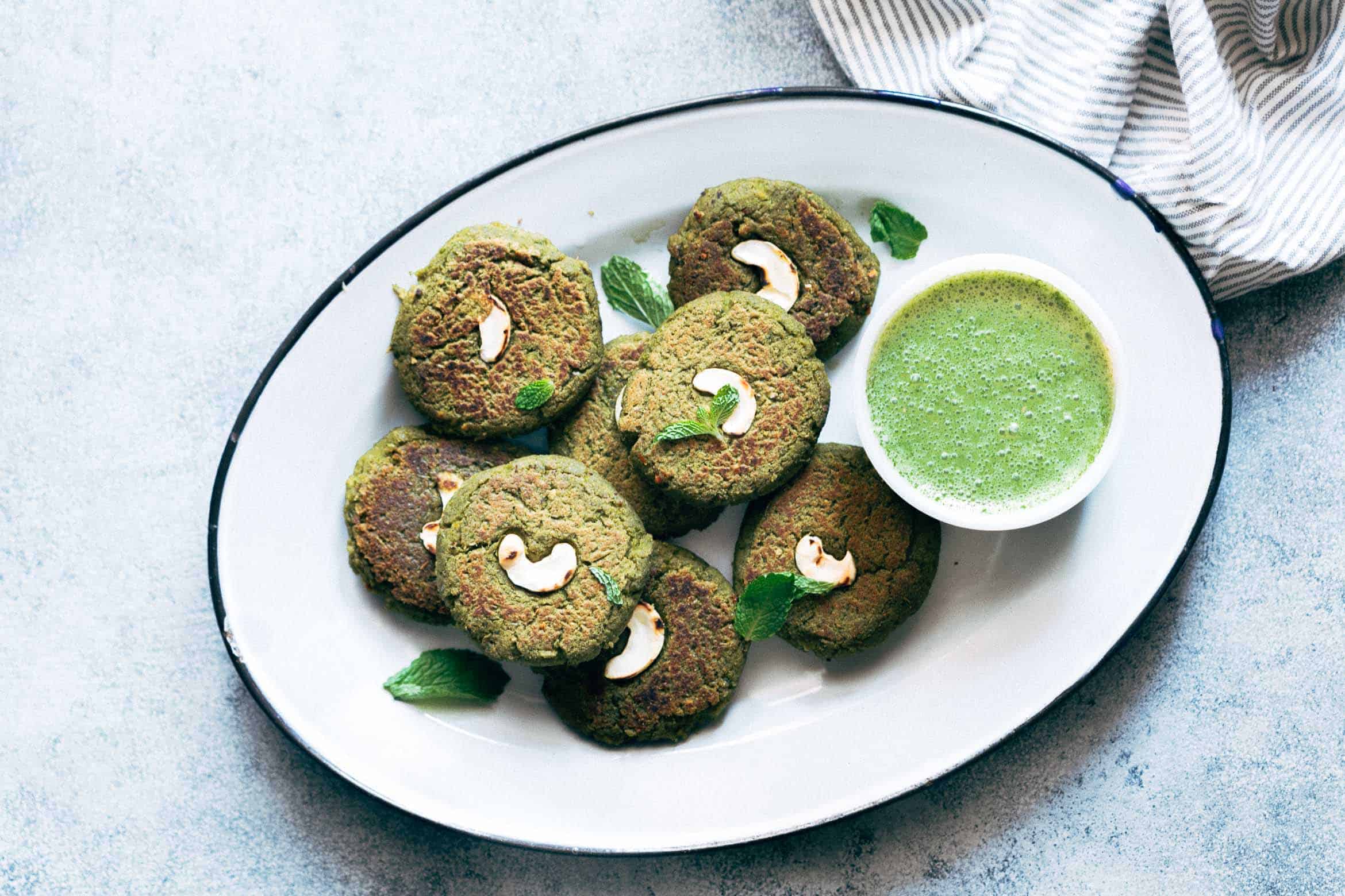 Easy to make soya hara bhara kebabs are a healthy twist to restaurant style hara bhara kebabs. These are perfect if you are looking for vegetarian kebabs!