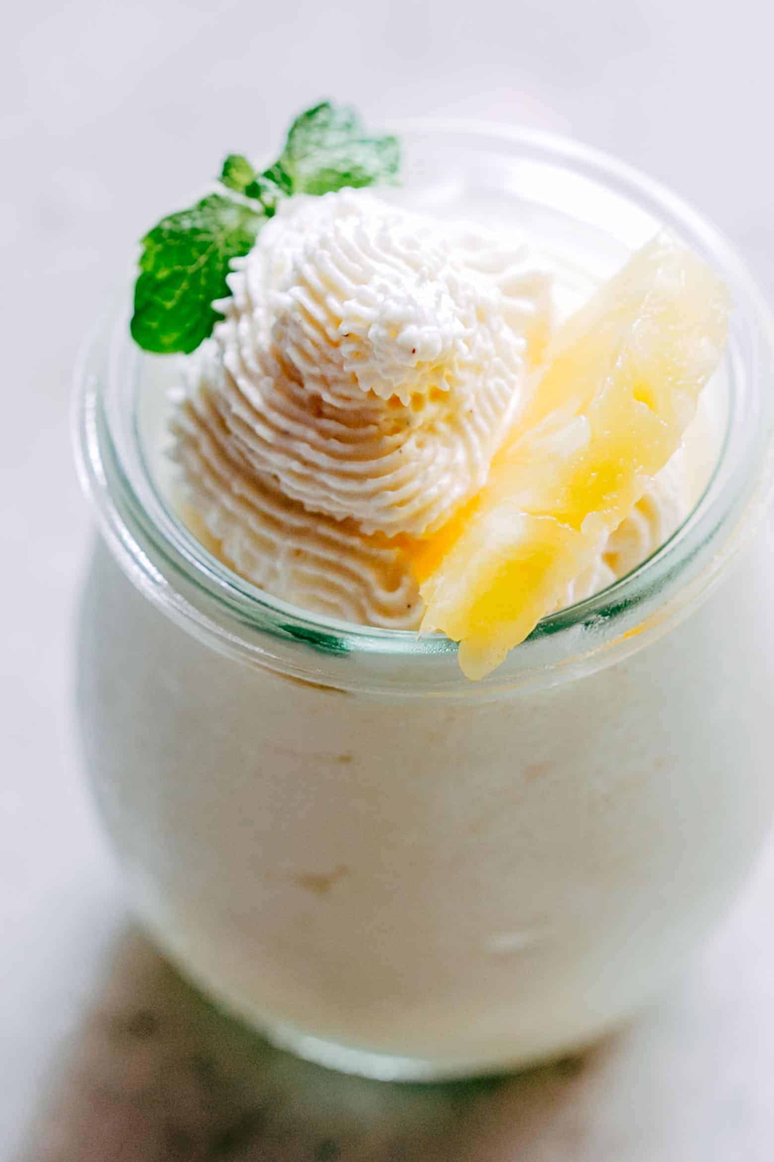 Easy eggless pineapple mousse is a delicious, make ahead dessert that will be a crowd pleaser! With minimum prep, these pineapple mousse cups are ready in minutes and have a gorgeous creamy texture.