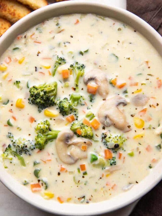 Silky and delicious - this Cream of Vegetable Soup is to die for!