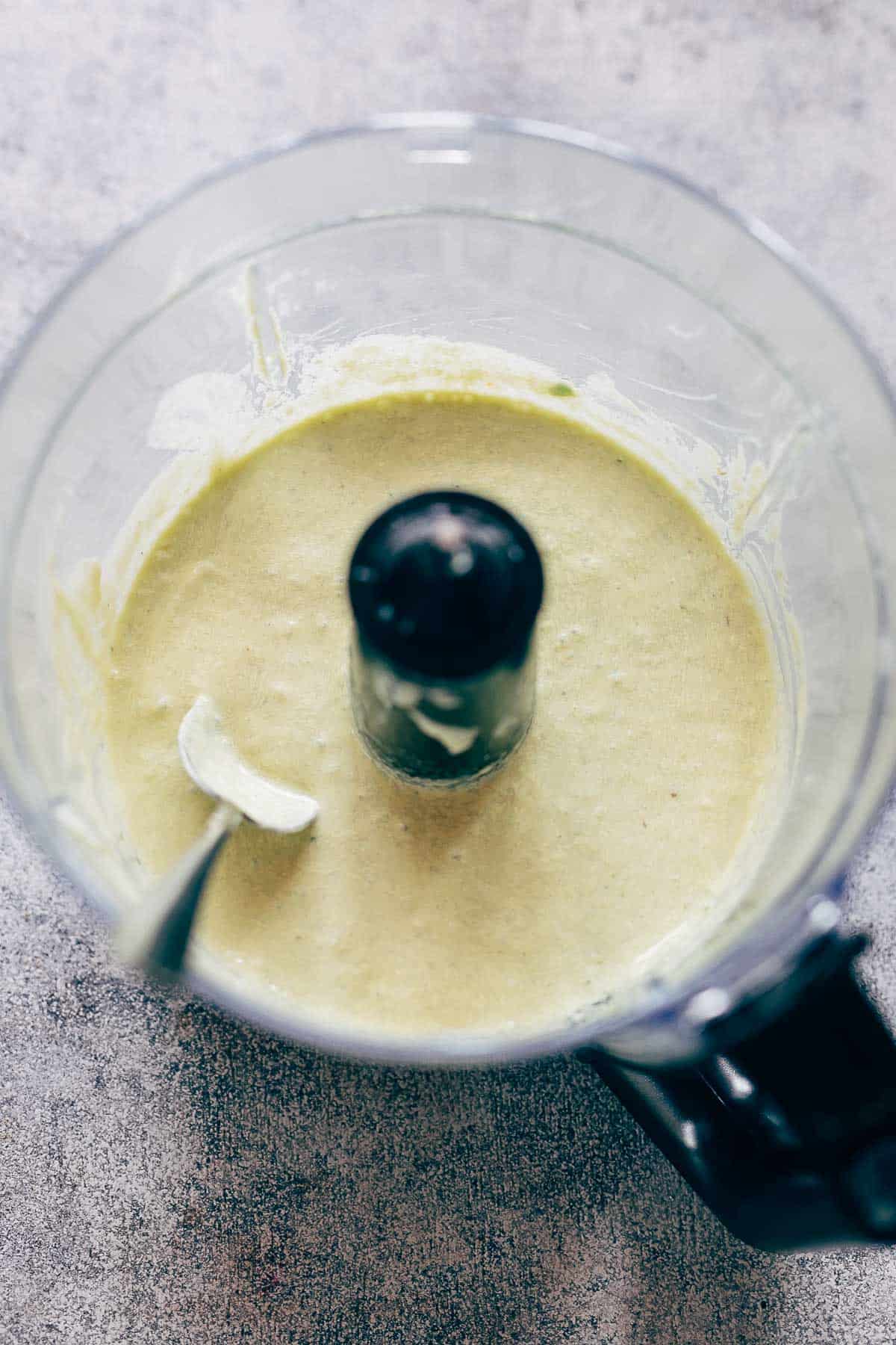 creamy avocado blue cheese dressing blended