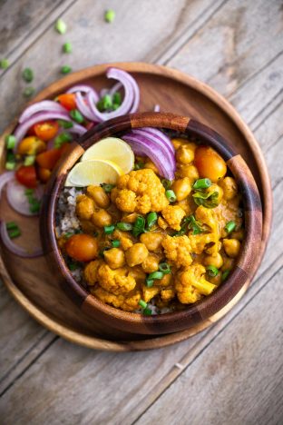Cauliflower Chickpea Coconut Curry - Vegan and Gluten Free
