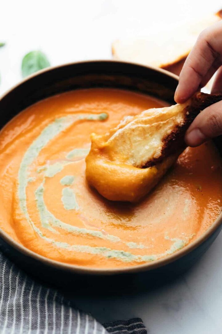 Roasted Tomato Pesto Soup Super CreamyMy Food Story