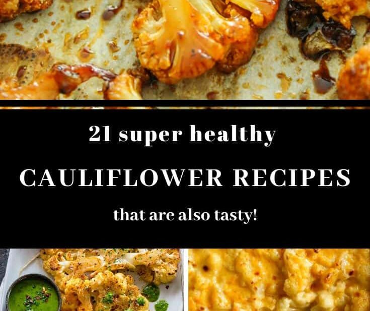 A collage of healthy cauliflower recipes.