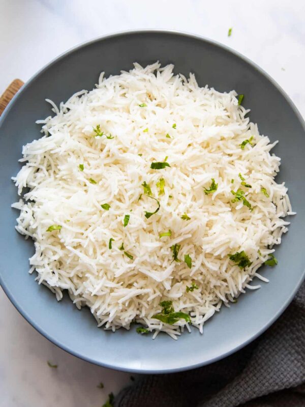 How to cook basmati rice thats served in a bowl in the picture