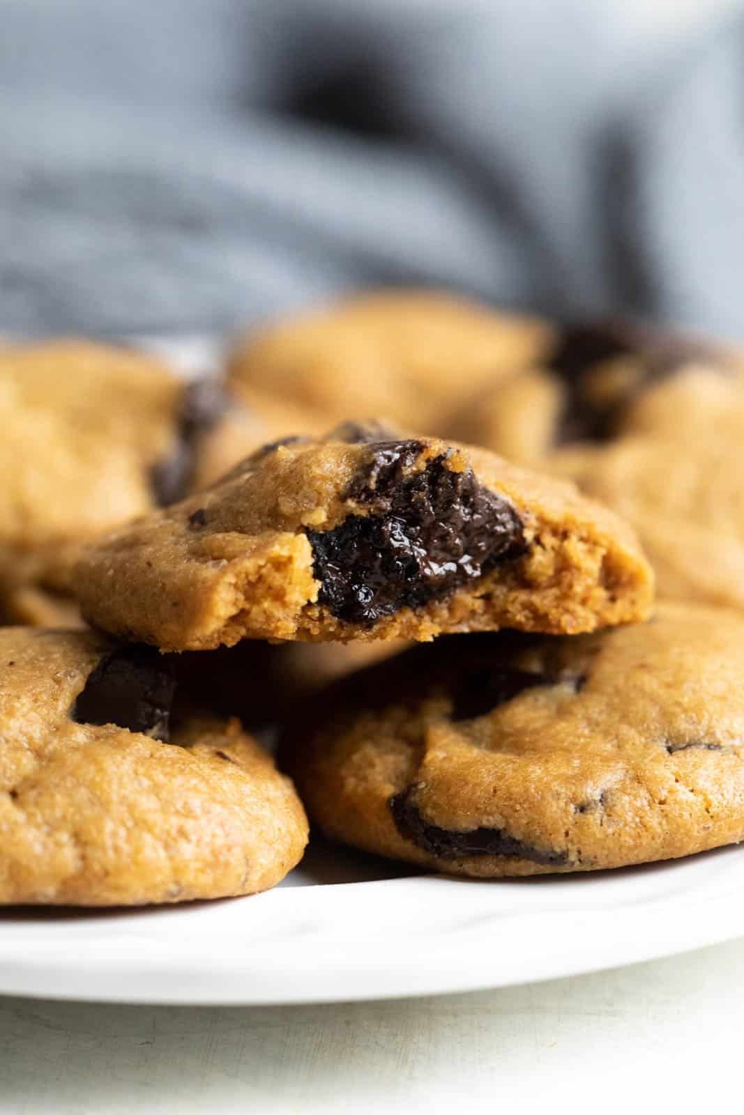 Closeup of a bite of cookies