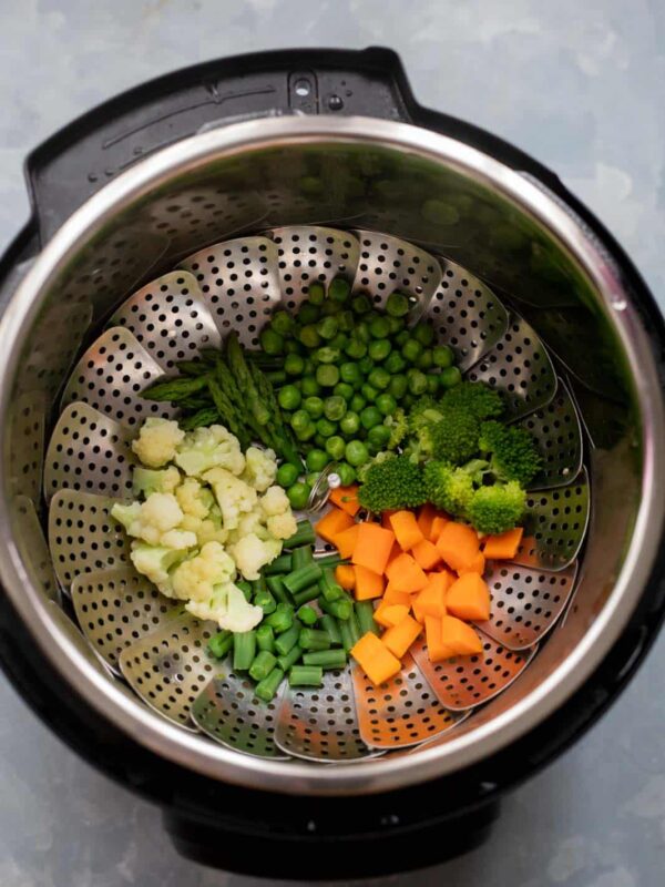 Veggies cooked in the Instant Pot in zero minutes