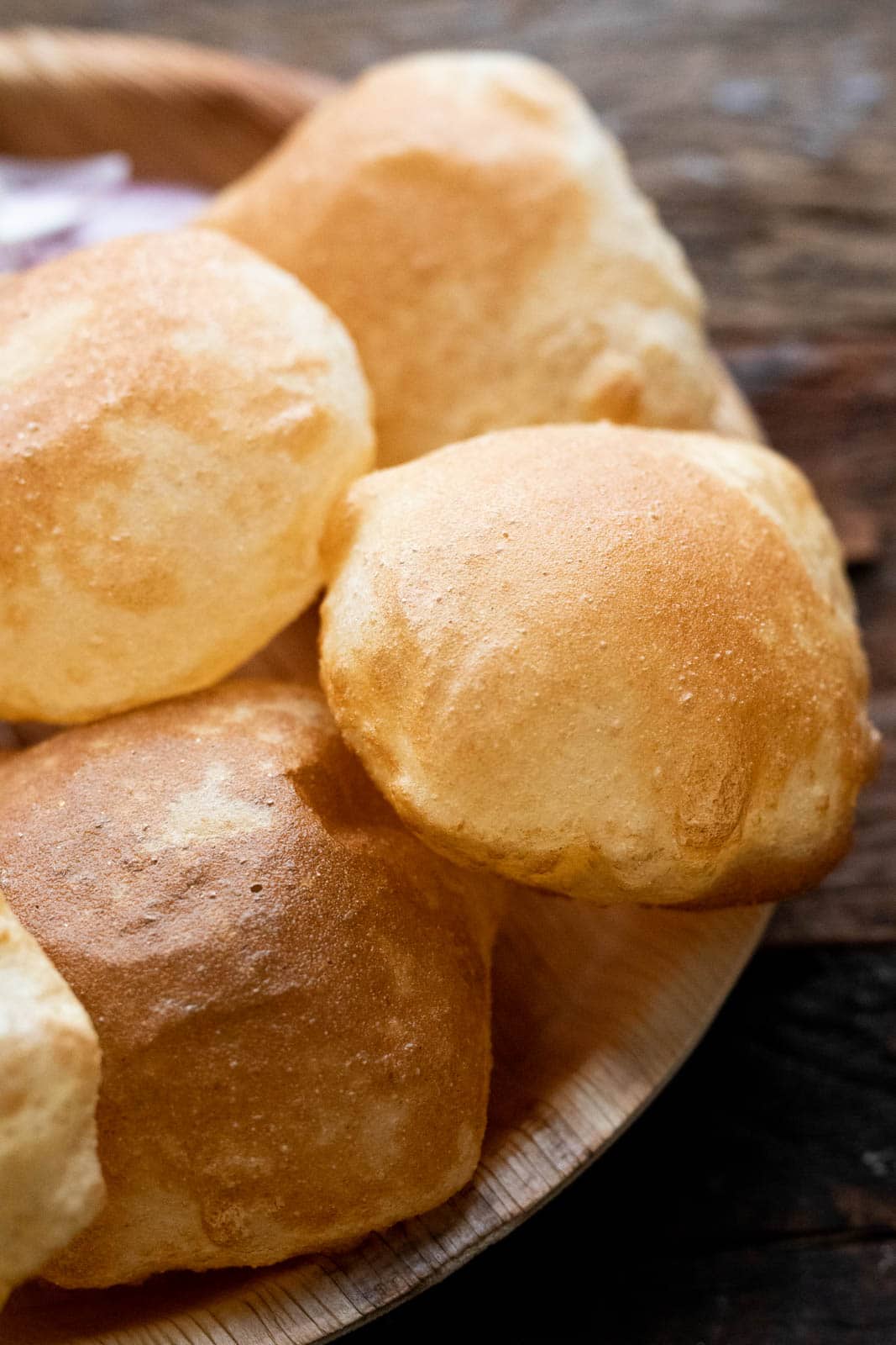 Closeup of pooris