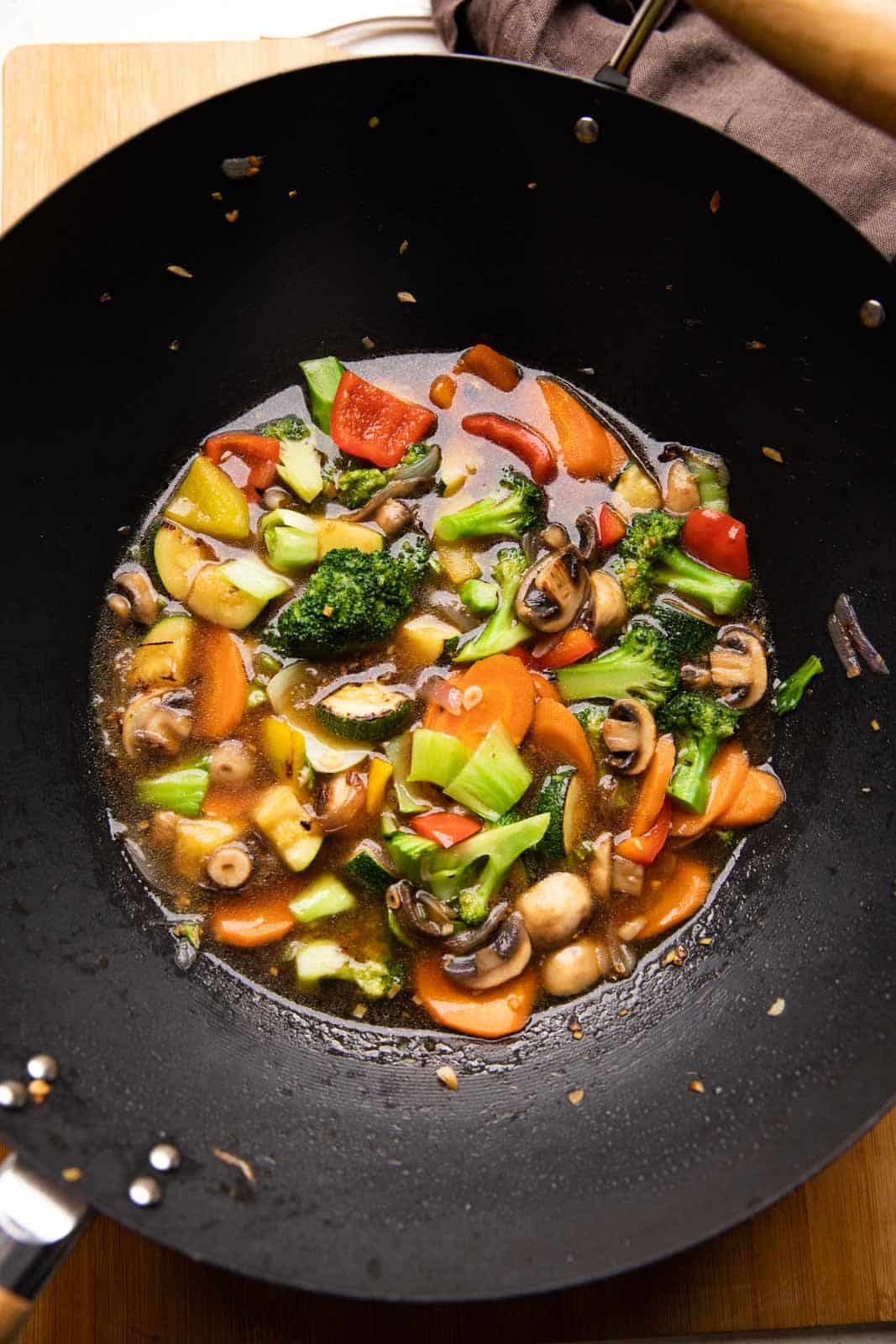 Picture of Asian Vegetable Stir Fry in a wok