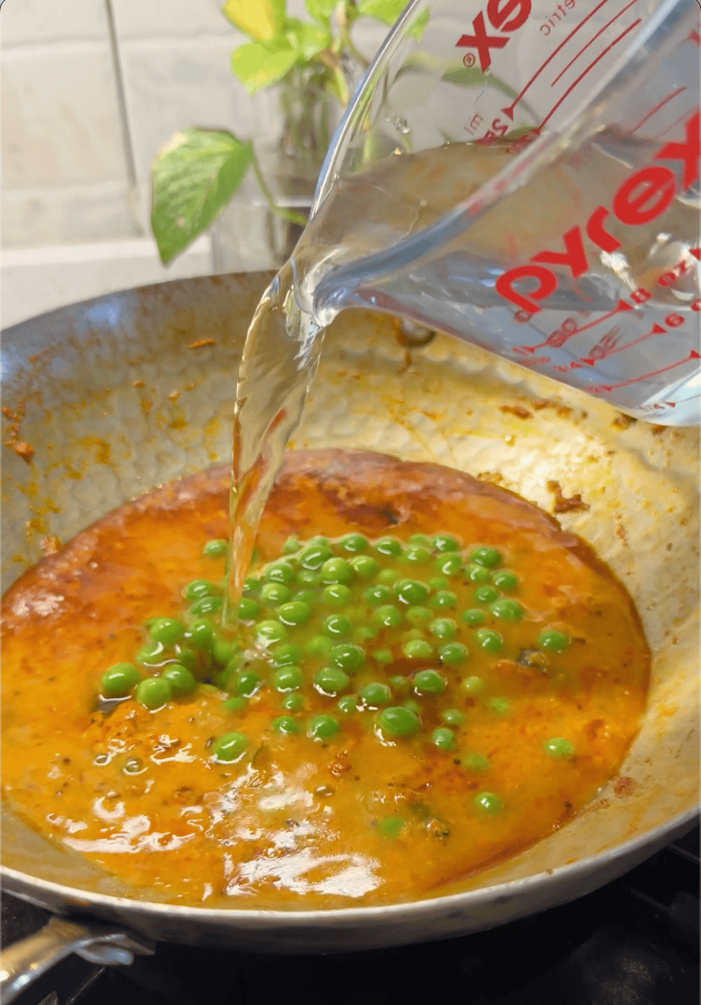 step 3 of making mushroom matar masala