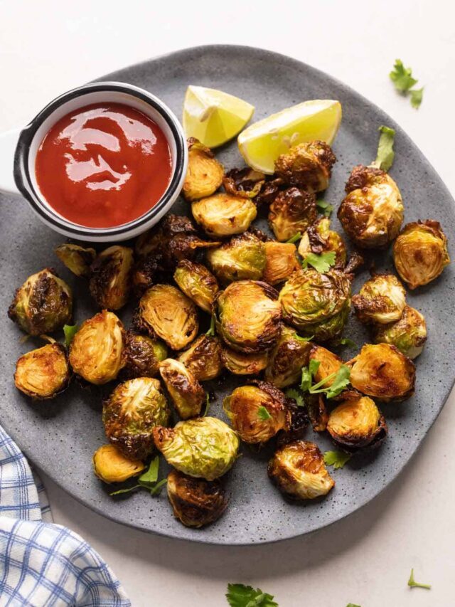 The Air Fryer makes these Brussel Sprouts extra crispy!