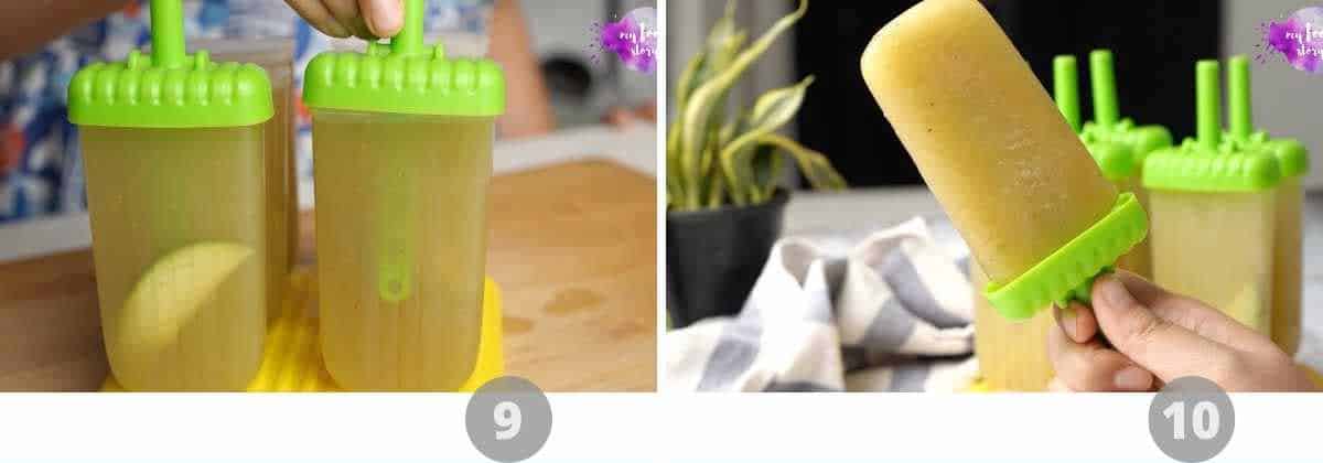 Step by step picture collage showing how to make aam panna
