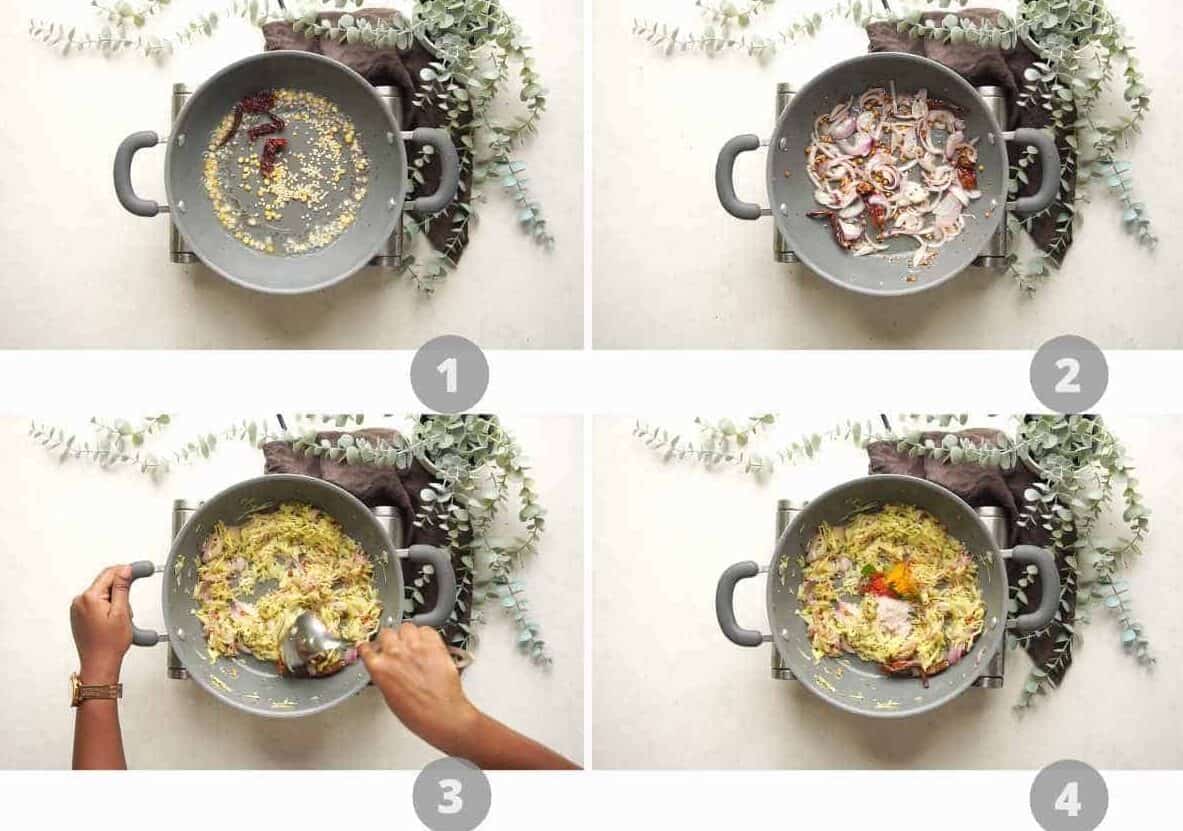 step by step images for raw mango rice