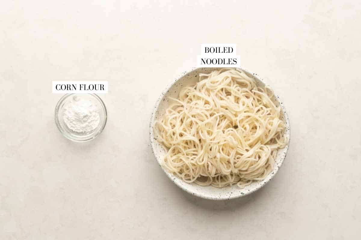 ingredient shot for crispy noodles