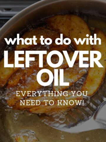 cooking oil in a pan with text overlay