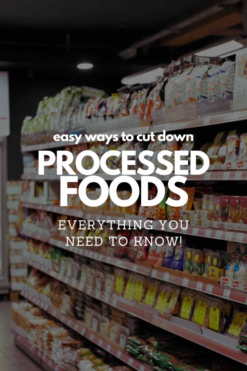Picture showing grocery shopping aisle with text overlay