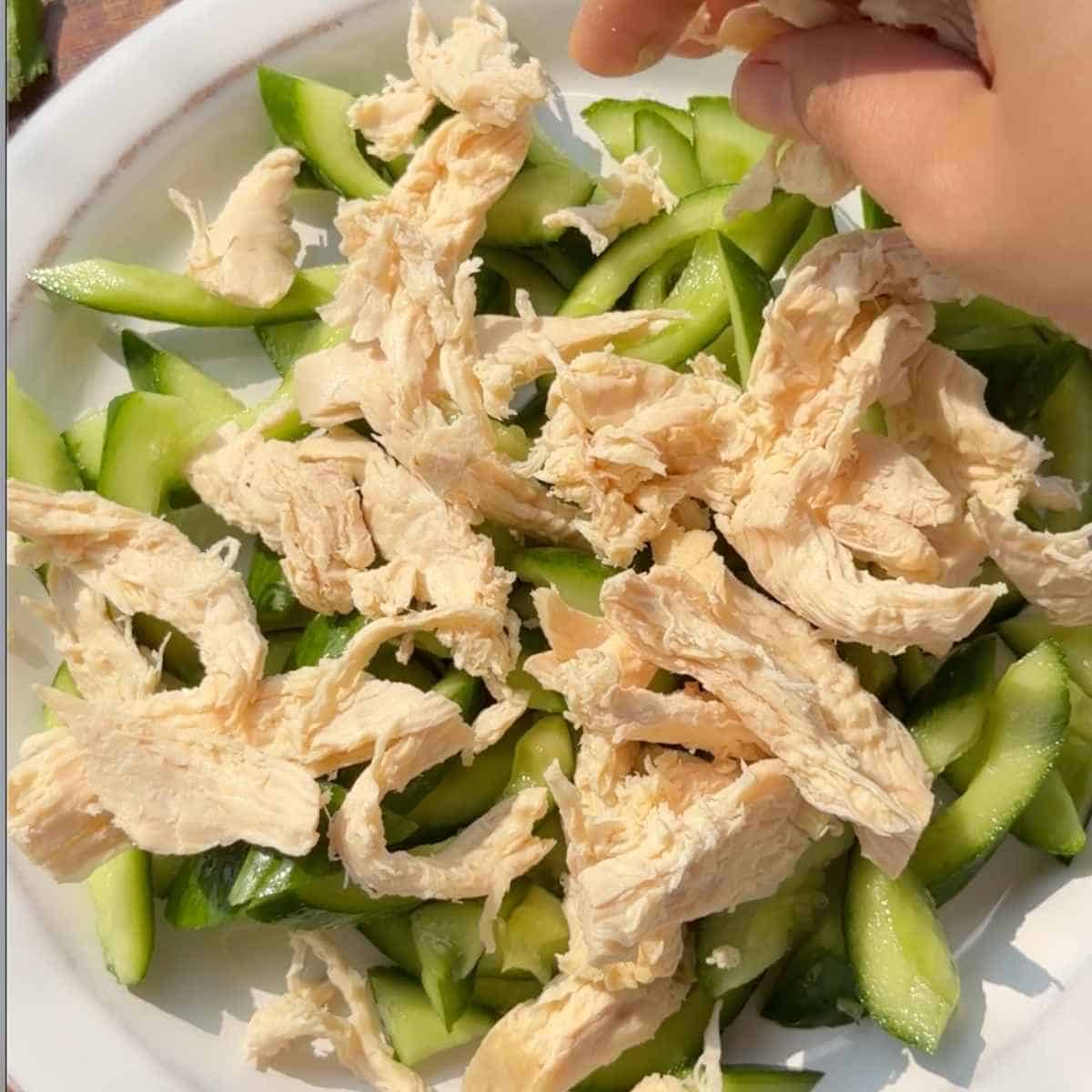 how to make spicy chicken cucumber salad - step 11