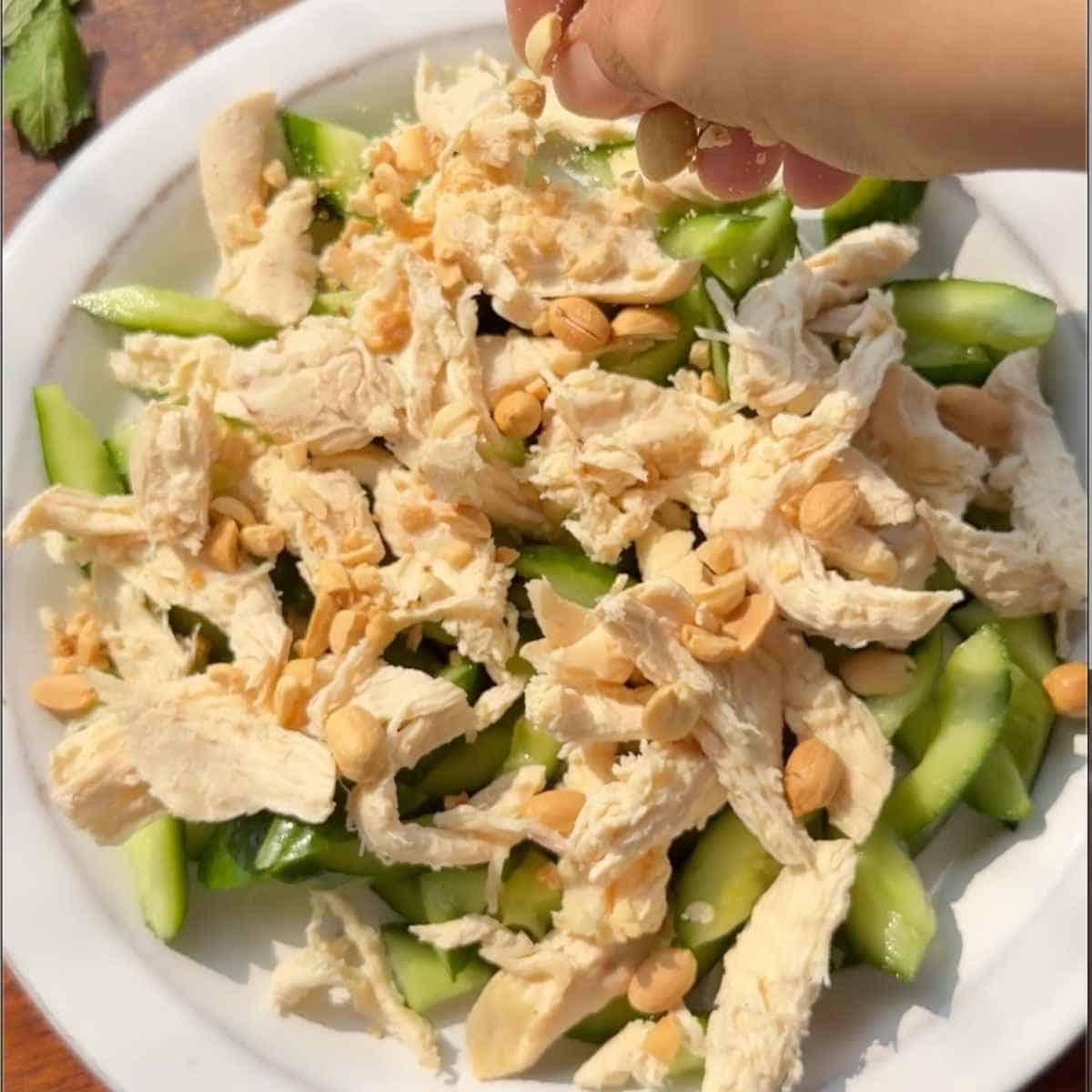 how to make spicy chicken cucumber salad - step 12