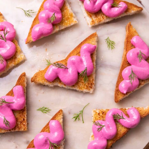 Paneer Beetroot Toast - My Food Story